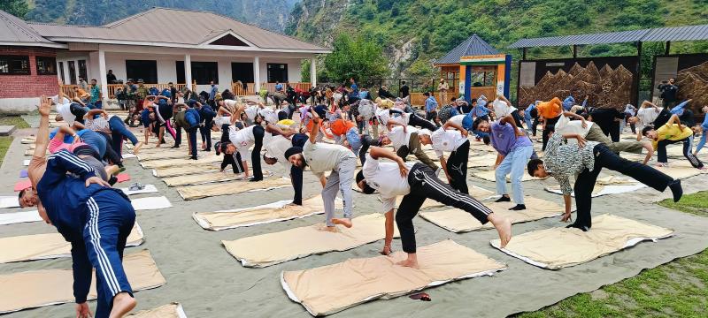 A glimpse of yoga day celebration at AGS Teetwal
