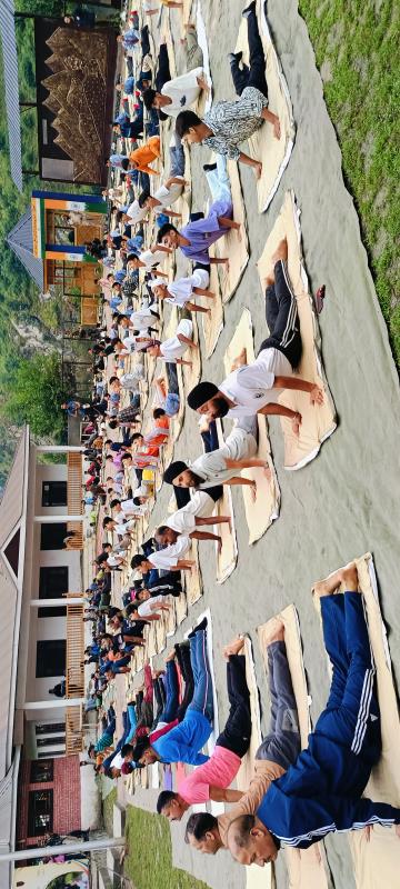 A glimpse of yoga day celebration at AGS Teetwal