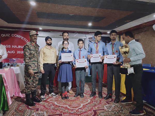 Army Goodwill School Tithwal got 1st position in inter school quiz competition among 06 Army Goodwill Schools organised by 28 infantry division under the aegis of 104 infantry brigade.